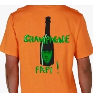 BAIN DE MER CHAMPAGNE PAPI XXL Orange SHORT SLEEVE LUXURY RESORT TEE